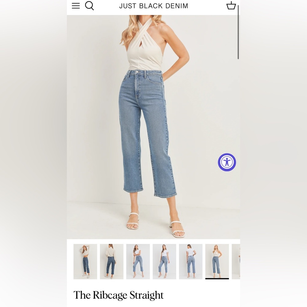 Just Black Denim - Rib cage Straight